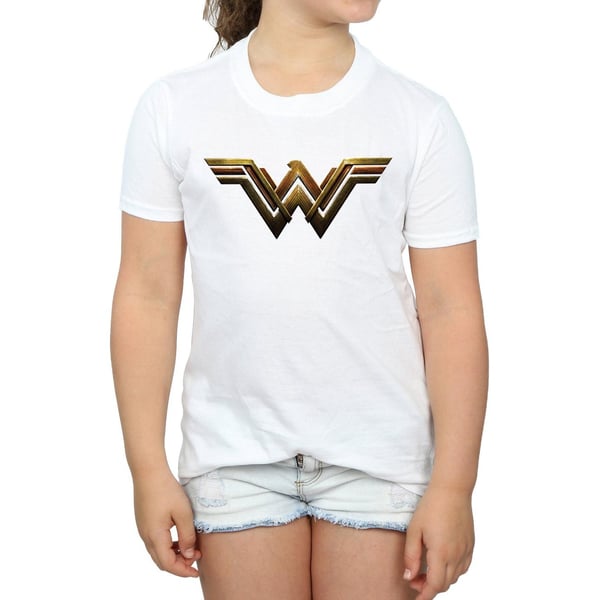 Wonder Woman Girls Logo Cotton T-Shirt