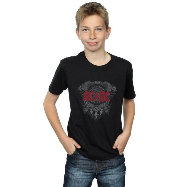 AC/DC Boys Black Ice Logo Cotton T-Shirt