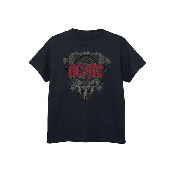 AC/DC Boys Black Ice Logo T-shirt i bomull