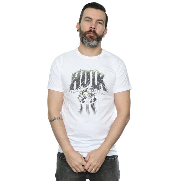 Marvel Mens Hulk Punch Logo T-Shirt