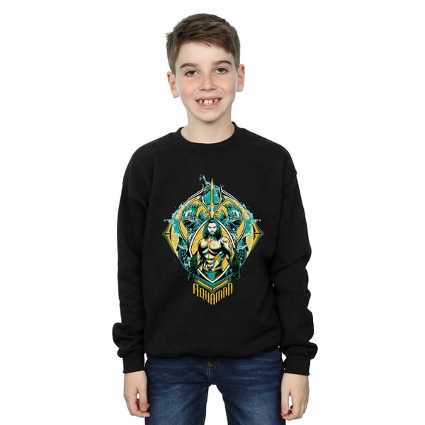 DC Comics Boys Aquaman The Trench Crest Sweatshirt