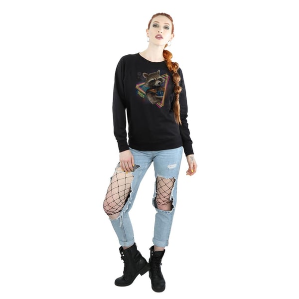 Marvel Womens/Ladies Guardians Of The Galaxy Neon Rocket Sweatshirt
