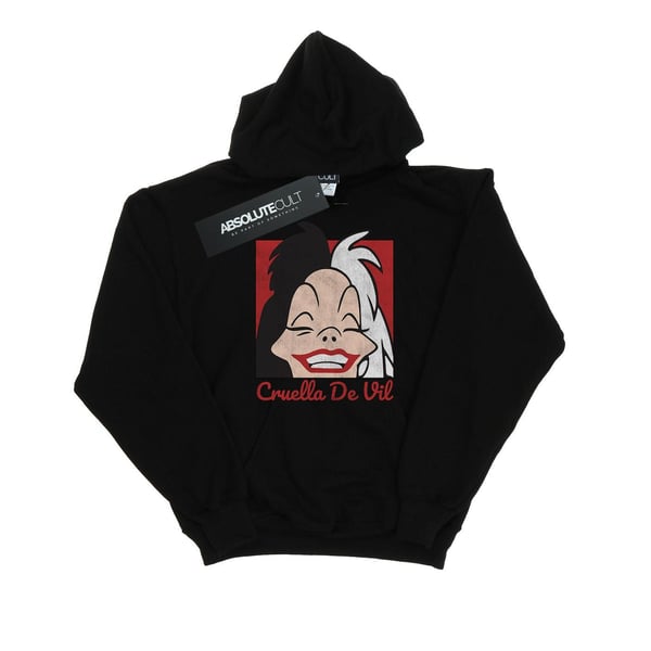 Disney Mens Cruella De Vil Cropped Head Hoodie