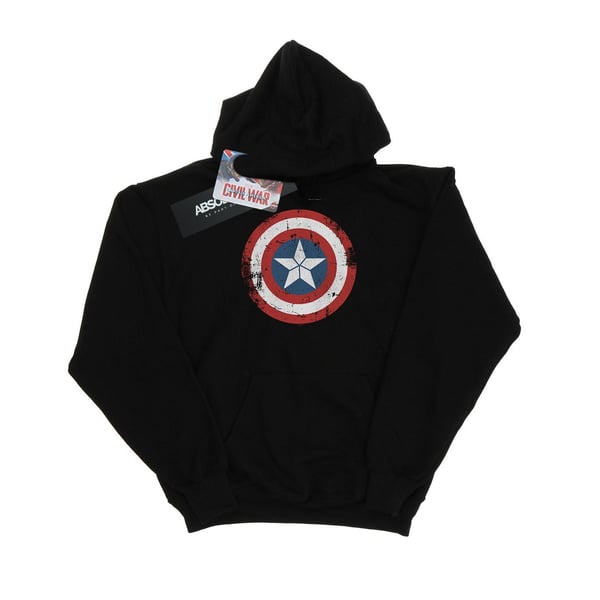 Marvel Womens/Ladies Captain America Civil War Distressed Shield Hoodie