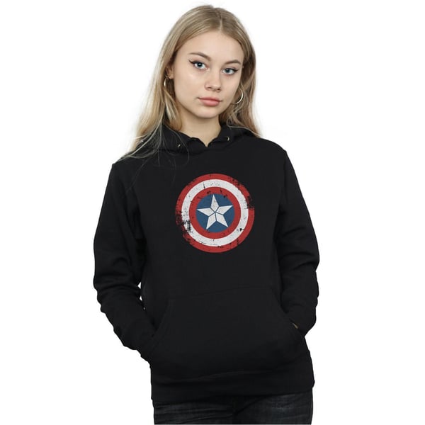 Marvel Womens/Ladies Captain America Civil War Distressed Shield Hoodie