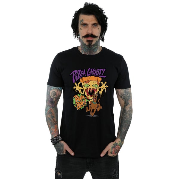 Scooby Doo Mens Pizza Ghost Cotton T-Shirt