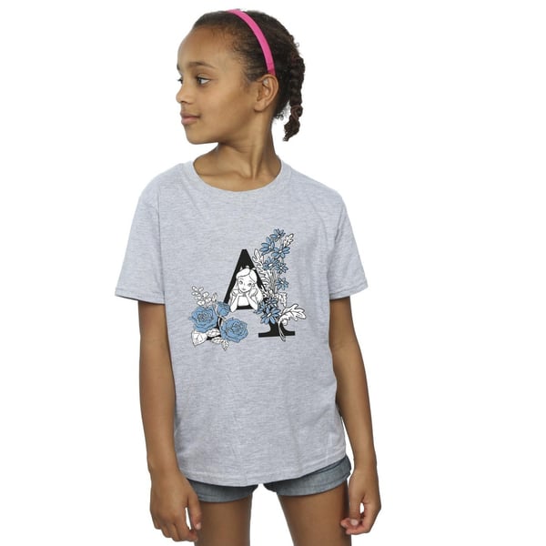 Disney Girls Alice In Wonderland Letter A Cotton T-Shirt
