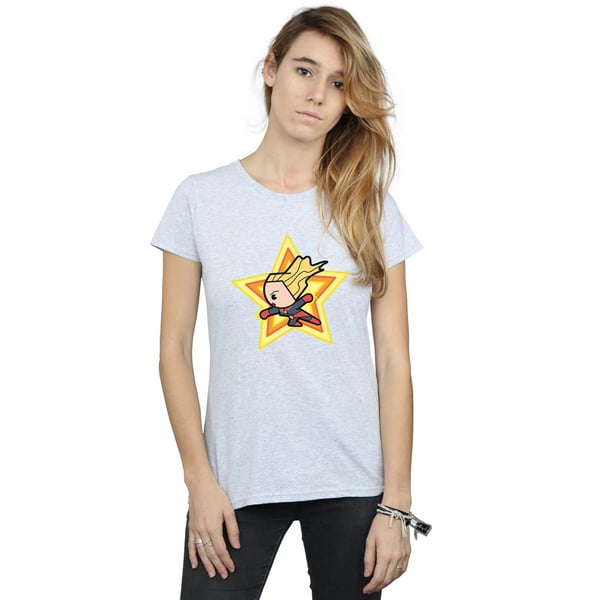Captain Marvel Womens/Ladies Kawaii Cotton T-Shirt