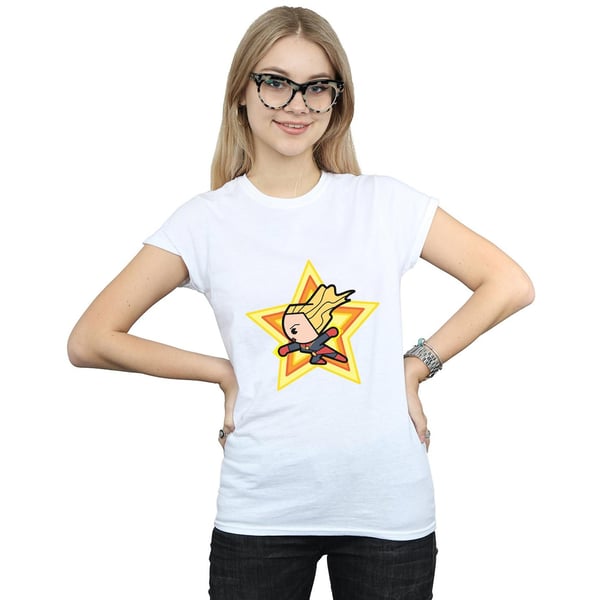 Captain Marvel Womens/Ladies Kawaii Cotton T-Shirt