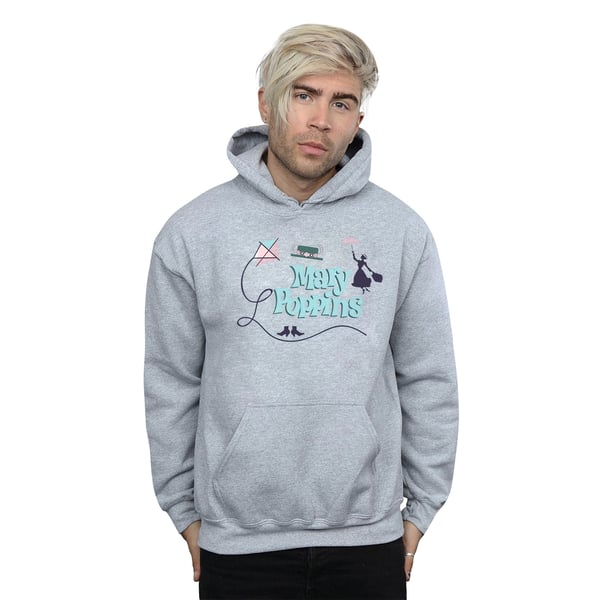 Disney Mens Mary Poppins Logo Hoodie