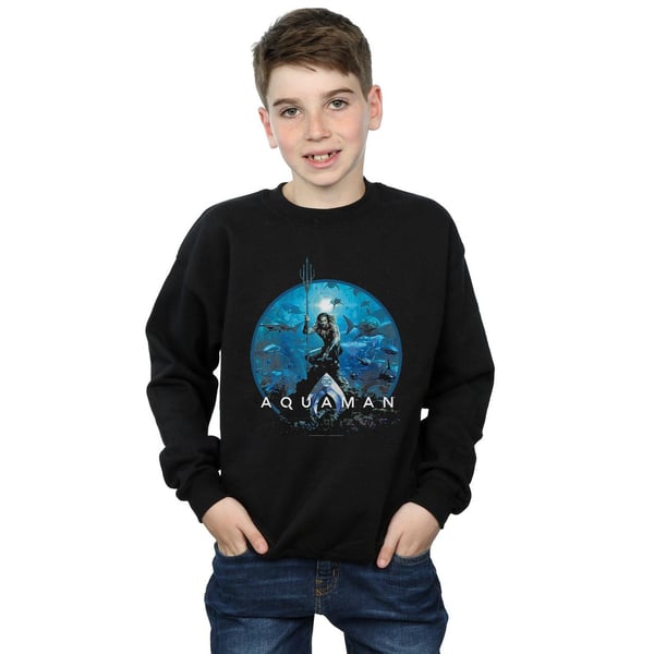 DC Comics Boys Aquaman Circle Poster Sweatshirt