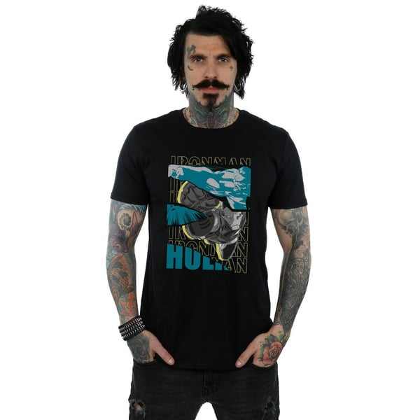 Marvel Mens Avengers Iron Man And Hulk Collage T-Shirt