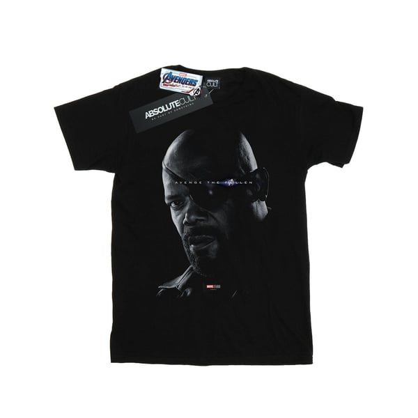 Marvel Womens/Ladies Avengers Endgame Avenge The Fallen Nick Fury Cotton Boyfriend T-Shirt