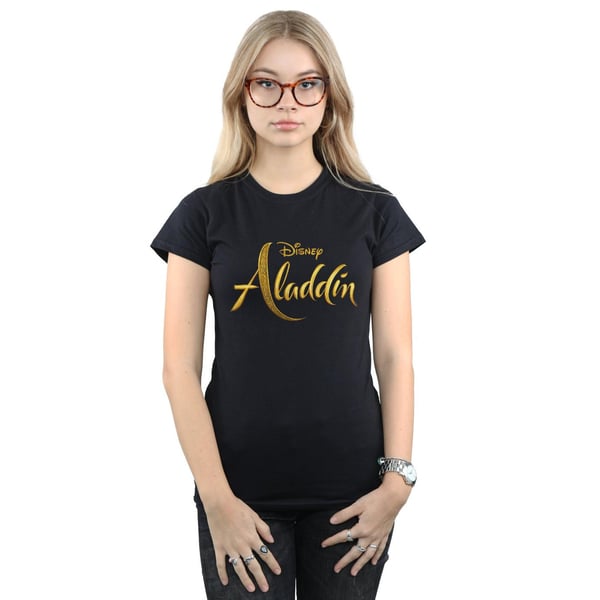 Disney Naiset/Naisten Aladdin Elokuvalogo Puuvilla T-paita