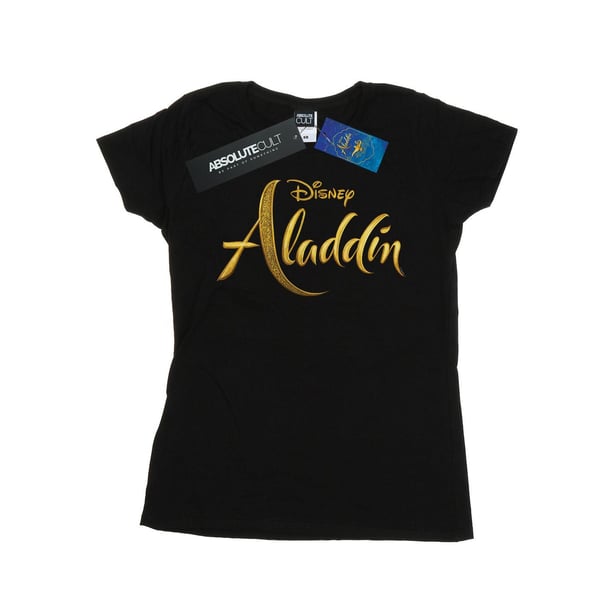 Disney Naiset/Naisten Aladdin Elokuvalogo Puuvilla T-paita