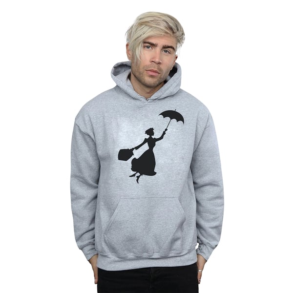 Disney Mens Mary Poppins Flying Silhouette Hoodie