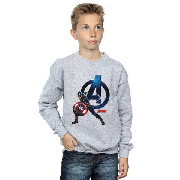 Marvel Boys Captain America Pose Sweatshirt