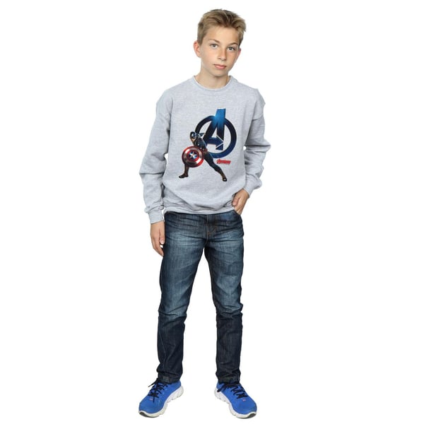 Marvel Boys Captain America Pose Sweatshirt