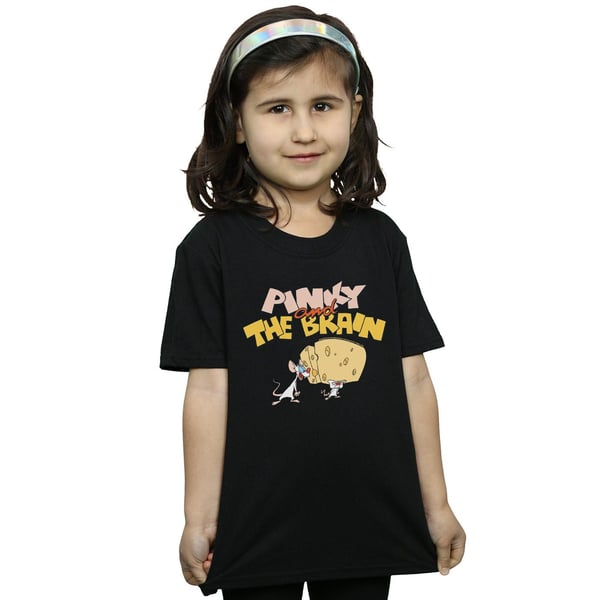 Animaniacs Girls Pinky And The Brain Cheese Head Cotton T-Shirt