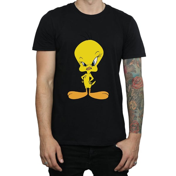 Looney Tunes Mens Angry Tweety Cotton T-Shirt