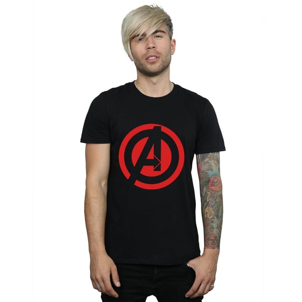 Avengers Assemble Herr Solid Logotyp Bomulls T-shirt