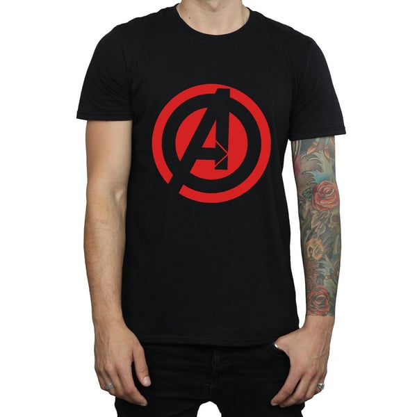 Avengers Assemble Herr Solid Logotyp Bomulls T-shirt