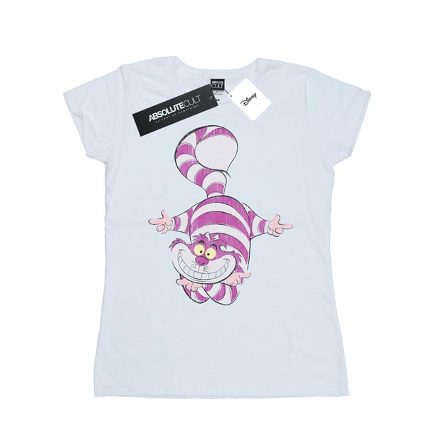 Disney Womens/Ladies Alice In Wonderland Cheshire Cat Upside Down Cotton T-Shirt