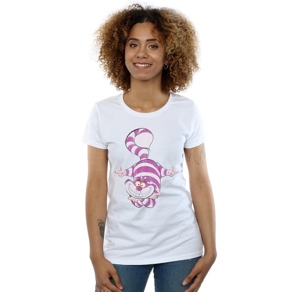 Disney Womens/Ladies Alice In Wonderland Cheshire Cat Upside Down Cotton T-Shirt