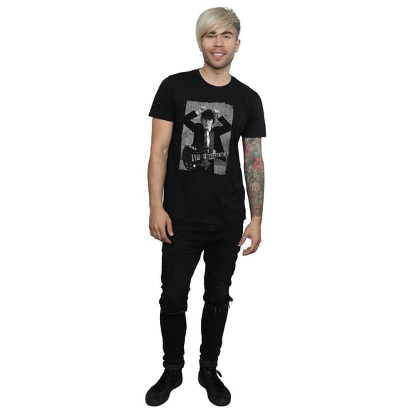AC/DC Mens Angus Young Distressed Photo T-Shirt