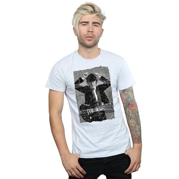 AC/DC Mens Angus Young Distressed Photo T-Shirt