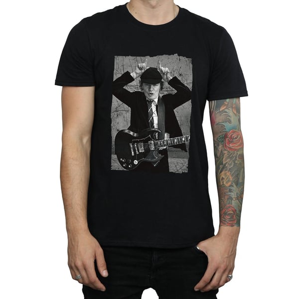AC/DC Mens Angus Young Distressed Photo T-Shirt