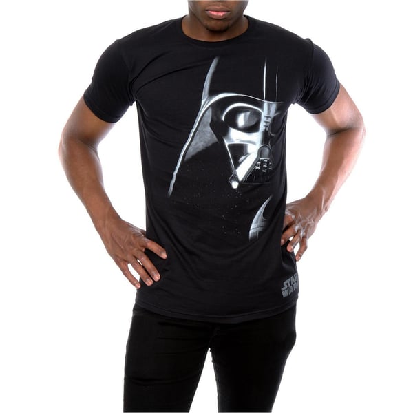 Star Wars Mens Darth Vader Face Cotton T-Shirt