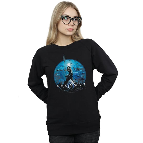 DC Comics Womens/Ladies Aquaman Circle Poster Sweatshirt