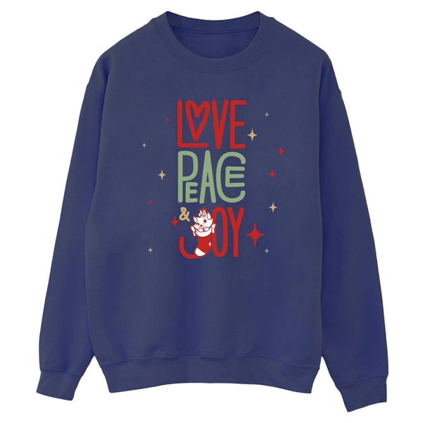 Disney Womens/Ladies The Aristocats Marie Love Peace Joy Sweatshirt