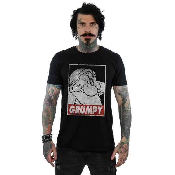 Snow White And The Seven Dwarfs Mens Grumpy Poster Cotton T-Shirt