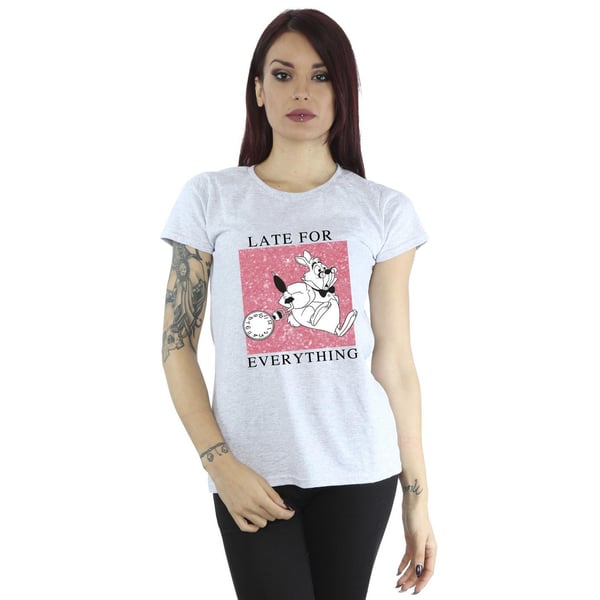 Disney Womens/Ladies Alice In Wonderland White Rabbit Cotton T-Shirt