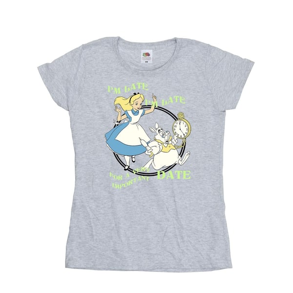 Disney Womens/Ladies Alice In Wonderland I´m Late Cotton T-Shirt
