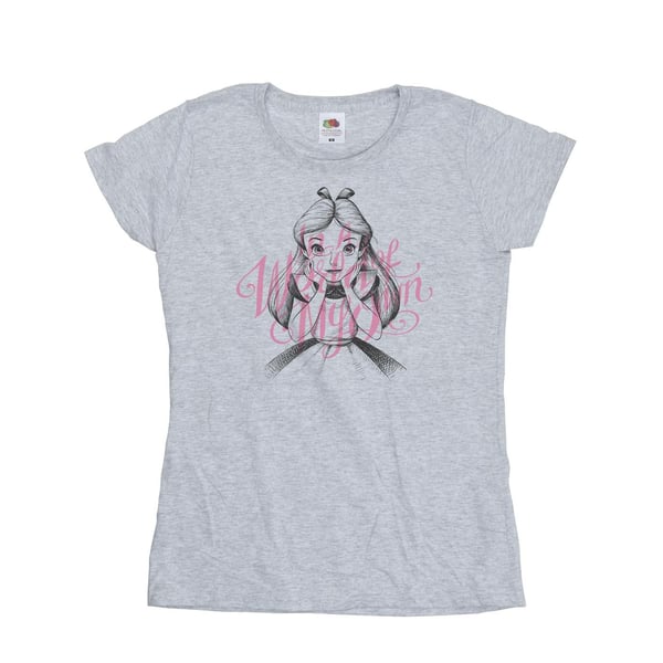 Disney Womens/Ladies Alice In Wonderland In A World Of My Own Cotton T-Shirt