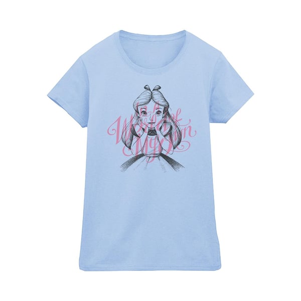 Disney Womens/Ladies Alice In Wonderland In A World Of My Own Cotton T-Shirt