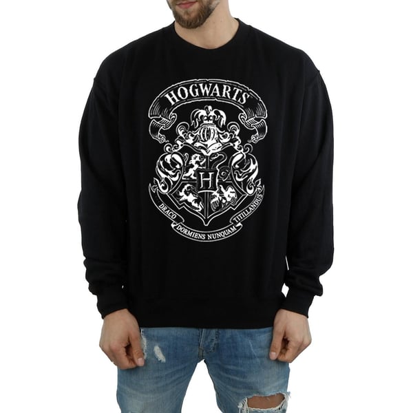Harry Potter Mens Hogwarts Crest Cotton Sweatshirt