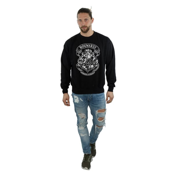 Harry Potter Mens Hogwarts Crest Cotton Sweatshirt
