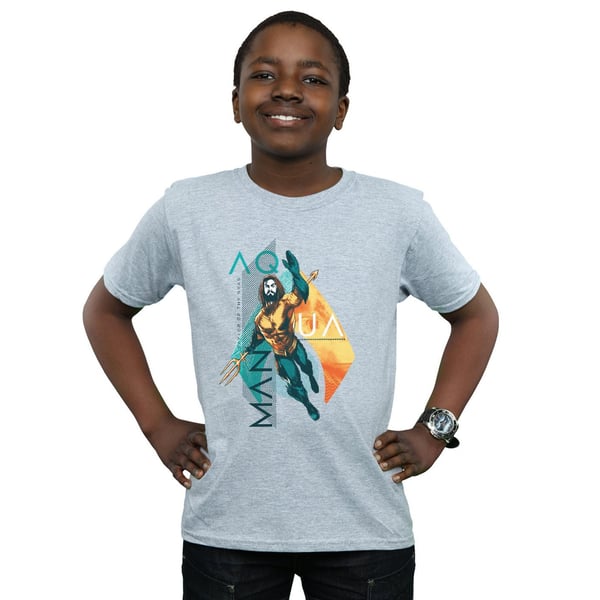 DC Comics Boys Aquaman Tropical Icon T-Shirt