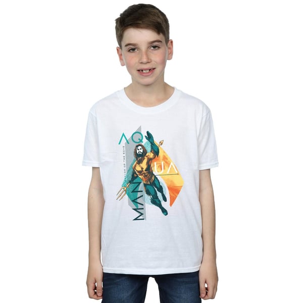 DC Comics Boys Aquaman Tropical Icon T-Shirt