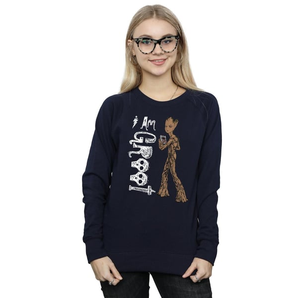 Marvel Womens/Ladies Avengers Infinity War I Am Teenage Groot Sweatshirt