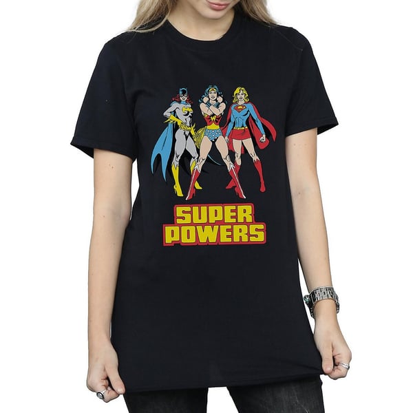 DC Super Hero Girls Naisten Super Power Group -puuvillainen Boyfriend T-paita DC Super Hero Girls Naisten Super Power Group -puuvillainen Boyfriend T-paita