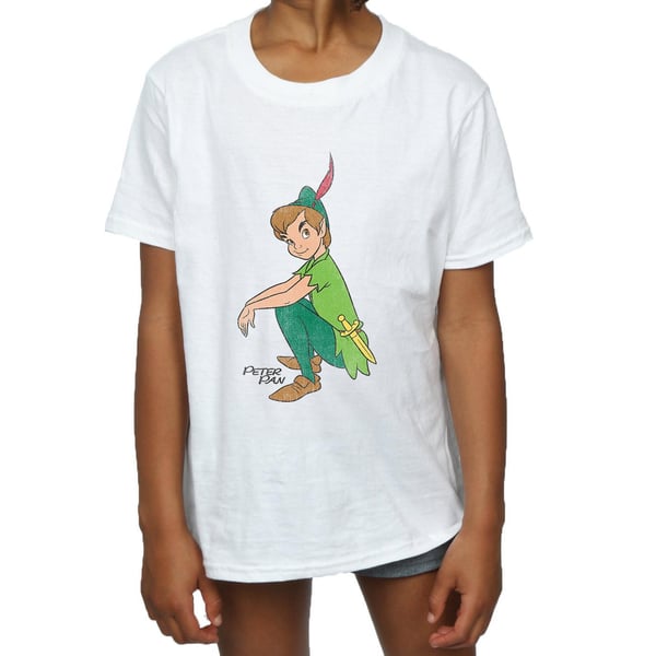 Peter Pan tyttöjen klassinen puuvillainen T-paita