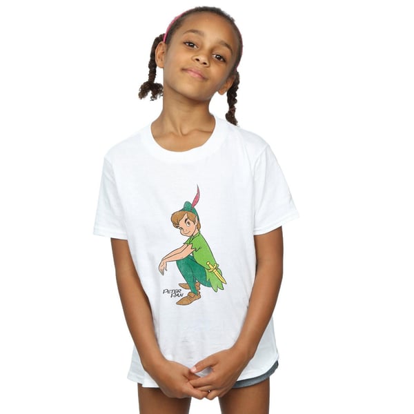 Peter Pan tyttöjen klassinen puuvillainen T-paita