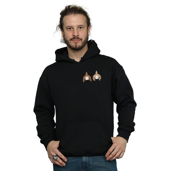 Disney Mens Chip N Dale Backside Breast Print Hoodie