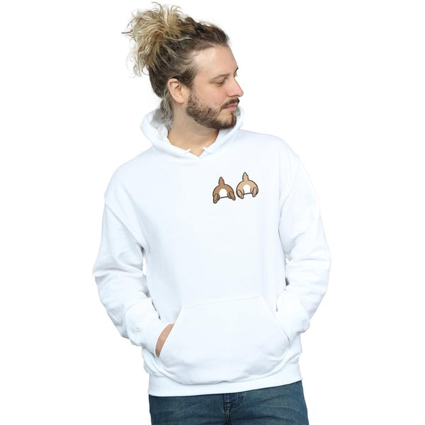 Disney Mens Chip N Dale Backside Breast Print Hoodie