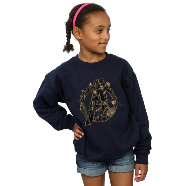 Marvel Girls Avengers Infinity War Marvel Logo Sweatshirt